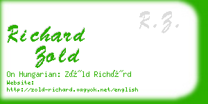 richard zold business card